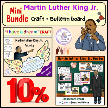 Preview of Martin Luther King Jr. Mini Bundle : Craft "I have a Dream" + Bulletin Board