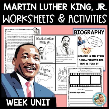 Preview of Martin Luther King Jr Activities Kindergarten | 1st | 2nd Grade | MLK Unit