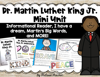 Preview of Martin Luther King, Jr Mini Unit | I have a dream | Martin's Big Words