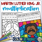 Martin Luther King Jr. Multiplication Math Facts Color by 