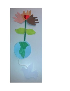 Preview of Martin Luther King Jr. Multiracial Peace Flower