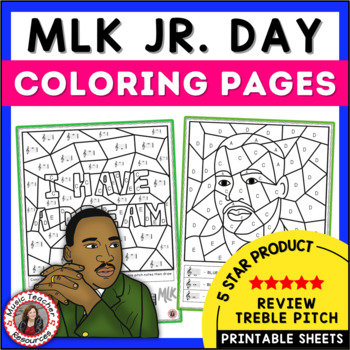 Preview of Black History Month Music Lessons - Music Coloring Pages  