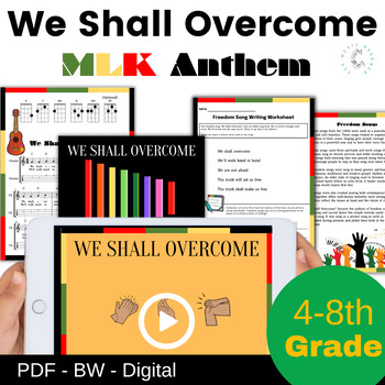 Preview of Martin Luther King Jr. Music History Freedom Song - We Shall Overcome