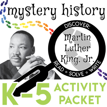 Preview of Martin Luther King Jr Mystery Reading Writing and Puzzle Activity