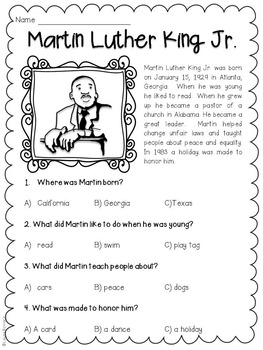 Martin Luther King Jr. Writing and Activities | TpT