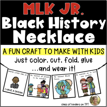 Preview of Martin Luther King Jr. Necklace MLK Jr. Day Craft for Black History