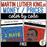 Martin Luther King Jr Color By Code Worksheets FREEBIE