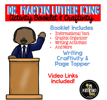 Preview of Martin Luther King 3rd Grade Writing Bulletin Board and Activity Book