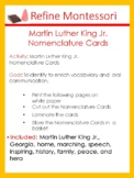 Martin Luther King, Jr. Nomenclature Cards