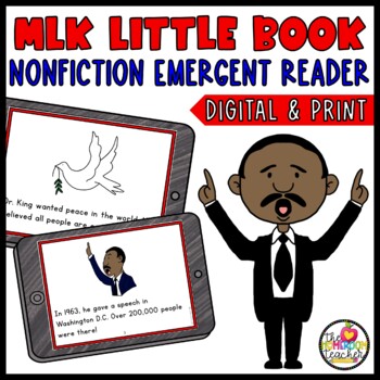 Preview of Martin Luther King Jr. Nonfiction Emergent Reader Digital and Printable