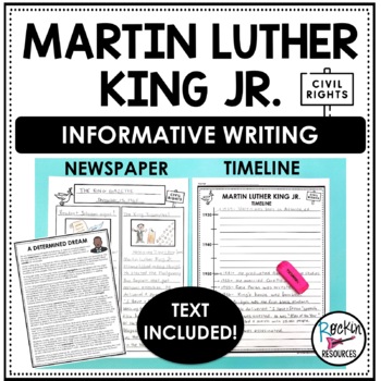 Preview of Martin Luther King Jr. INFORMATIVE Writing | MLK NONFICTION Writing | Newspaper