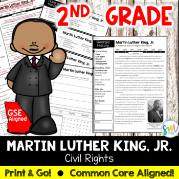 Preview of Martin Luther King, Jr. Nonfiction Reading *2nd GRADE* CCSS Aligned (SS2H1d)