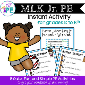 Preview of Martin Luther King Jr. PE Warm Up & Brain Break Instant Activity