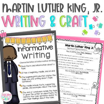 Preview of Martin Luther King Jr. Paragraph Writing Black History Month Sentence Starters