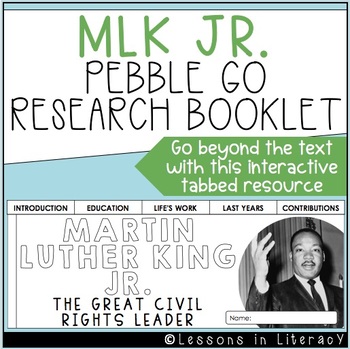 Preview of Martin Luther King Jr.: Pebble Go
