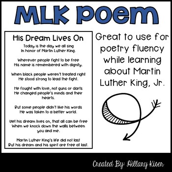 Martin Luther King Jr Poem Worksheets Teaching Resources Tpt