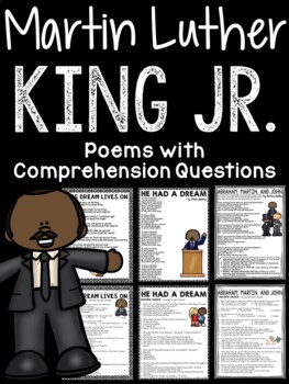 Preview of Martin Luther King Jr. Poems Reading Comprehension Worksheets Civil Rights