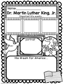 Martin Luther King Jr. Poster Activity FREEBIE! by Curriculum Castle