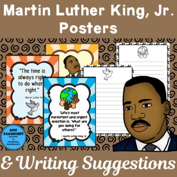 Preview of Martin Luther King, Jr. Posters and Writing Suggestions