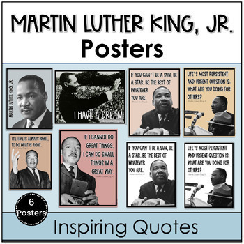 Preview of Martin Luther King Jr Posters of Inspiring Quotes MLK Posters