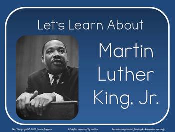 Preview of Martin Luther King Jr. PowerPoint Lesson for Martin Luther King Day Grades 1 2 3