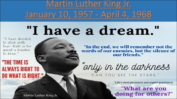 Preview of Martin Luther King Jr. PowerPoint Presentation Slideshow