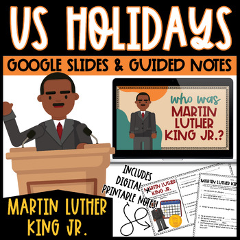 Preview of Martin Luther King Jr. PowerPoint and Guided Notes