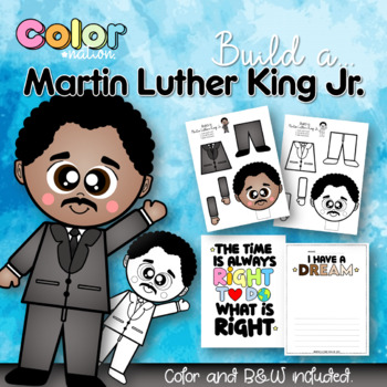 Preview of Martin Luther King Jr. Printable Craft and Activities - Black History Month