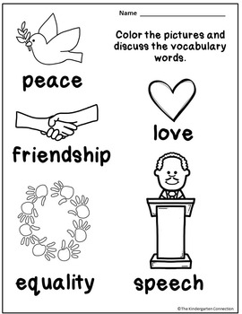 Martin Luther King Jr Printables for Primary Students (Free) TPT