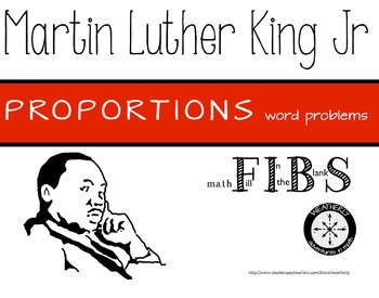Preview of Martin Luther King Jr. - Proportions in Real World applications