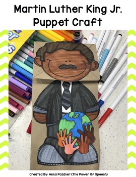 Preview of Martin Luther King Jr. Puppet Craft