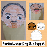 Martin Luther King Jr Puppet Craft Paper Bag Template MLK 