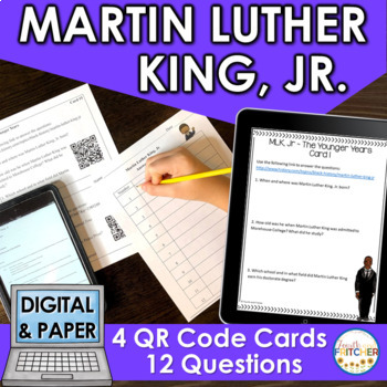 Preview of Martin Luther King, Jr. QR Code Activity | Digital | Distance Learning