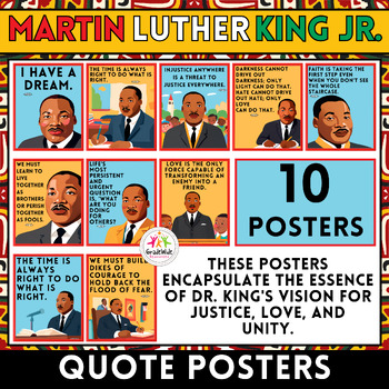 Preview of Martin Luther King Jr. Quote Posters | Black History Month Bulletin Board