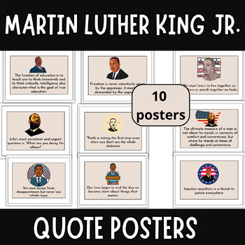 Preview of Martin Luther King Jr. Quote Posters | Poster Inspirational Quotes  for MLK Day