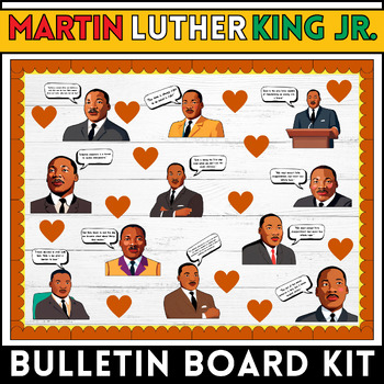 Preview of Black History Month Martin Luther King Jr. Quotes Bulletin Board | Door Decor