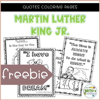 Preview of Martin Luther King Jr. Quotes Coloring Pages