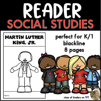 Preview of Martin Luther King Jr. Reader First & Kindergarten Social Studies Black History