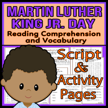 Preview of Martin Luther King Jr. Readers Theater Holiday Script, Reading & Activity Packet