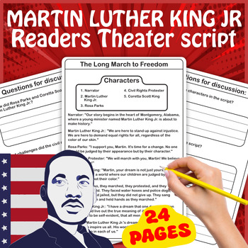 Preview of Martin Luther King Jr Readers Theater Scripts - Holiday Reading Activities
