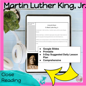 Preview of Martin Luther King, Jr. Reading Comprehension 