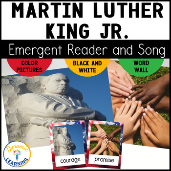 Preview of Martin Luther King Jr. Reading Comprehension Book Word Wall and Worksheets