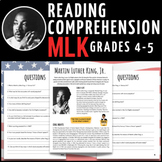 Martin Luther King Jr. Reading Comprehension Black History Month