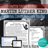 Martin Luther King Jr. Reading Comprehension Passage PRINT