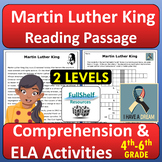 Martin Luther King Jr Reading Comprehension Passage Activi