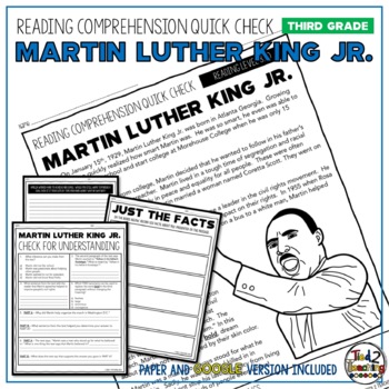 Martin Luther King Jr. Reading Comprehension Passage and Questions