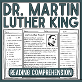 Martin Luther King Jr. Reading Comprehension Passage and Q