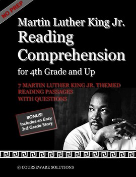 Preview of Martin Luther King Jr. Reading Comprehension Passages for 4th Grade and up