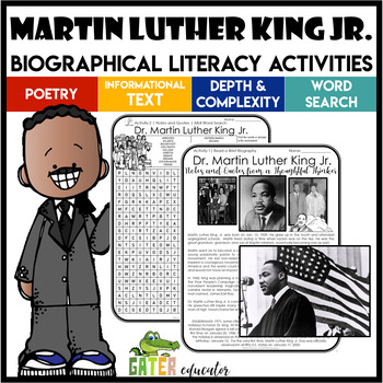 Preview of Martin Luther King Reading Comprehension, Activities, Nonfiction MLK Passage