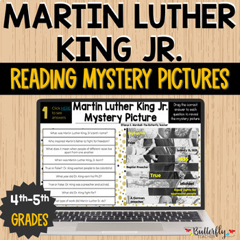 Preview of Martin Luther King Jr Reading Passages MLK Day Biography Google Slides